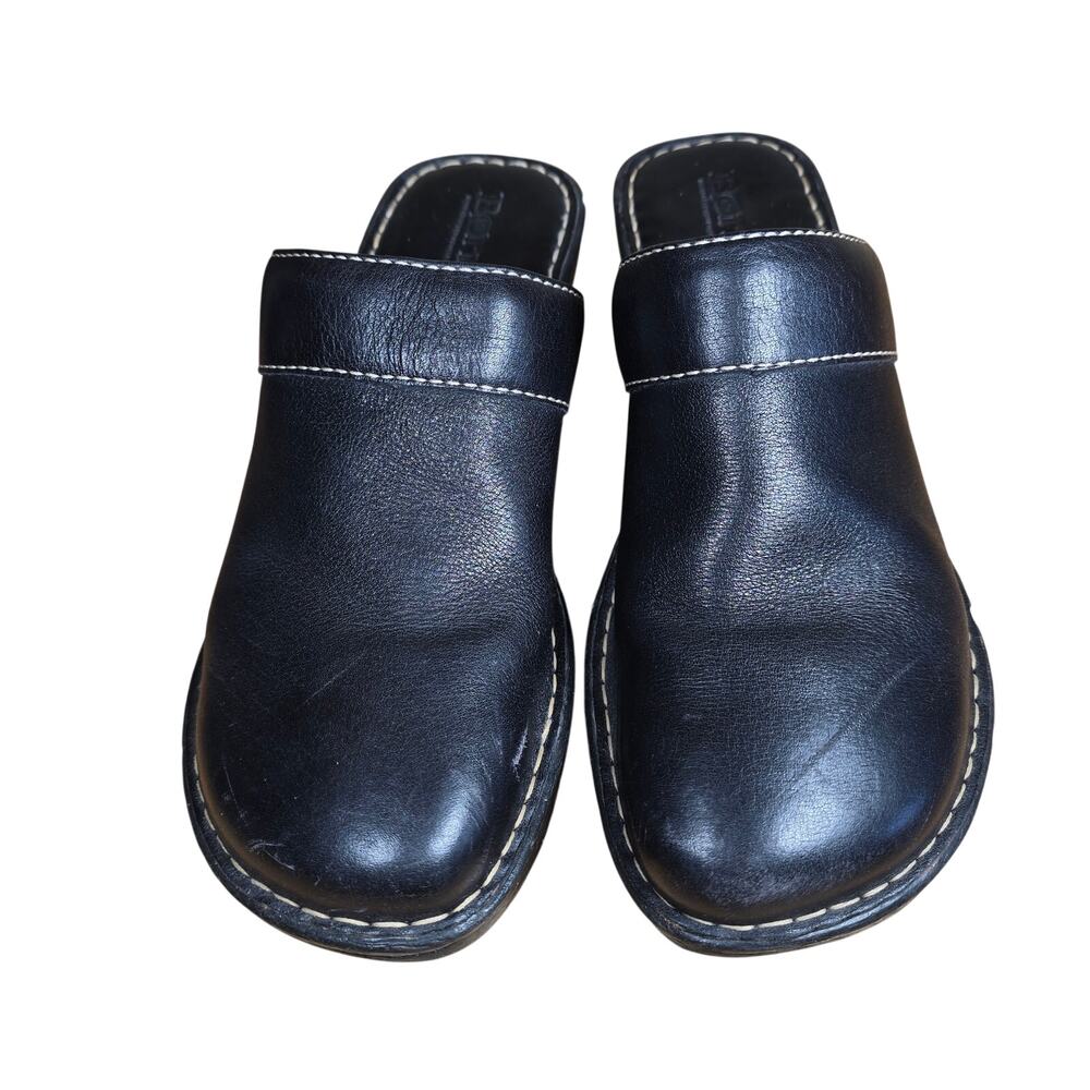 Born Black Leather Mules Women's Size 8 Great Condition Leather insoles - Picture 3 of 7